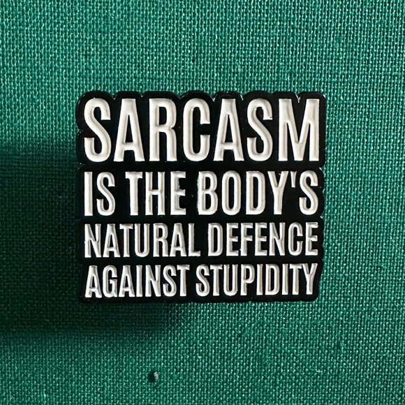 Sarcasm Enamel Pin - Picture 2 of 3